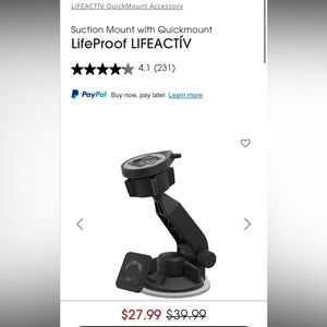 Otterbox LifeProof LIFEACTÍV Suction Mount with Quickmount NIB